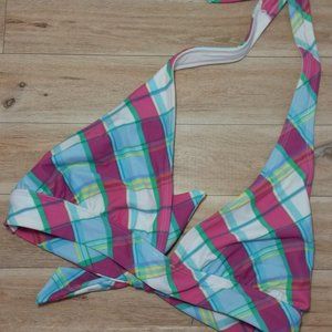 2/$15 Old Navy Plaid Bikini Top, Large